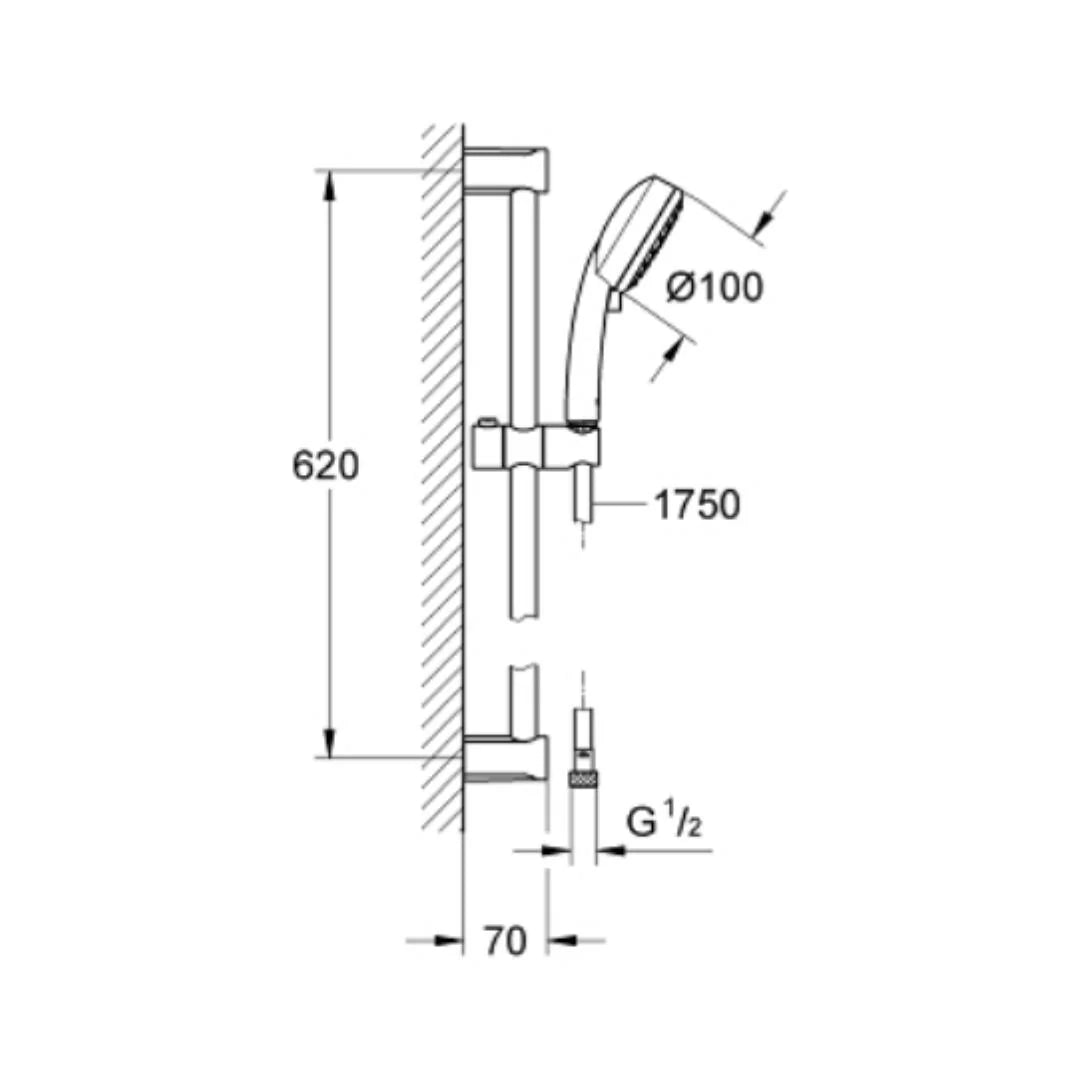 Grohe Multi Flow Hand Shower Cosmopolitan Series 27578002 - Chrome
