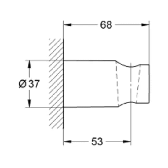 GROHE SHOWER FITTING WALL BRACKET 27594000 - CHROME