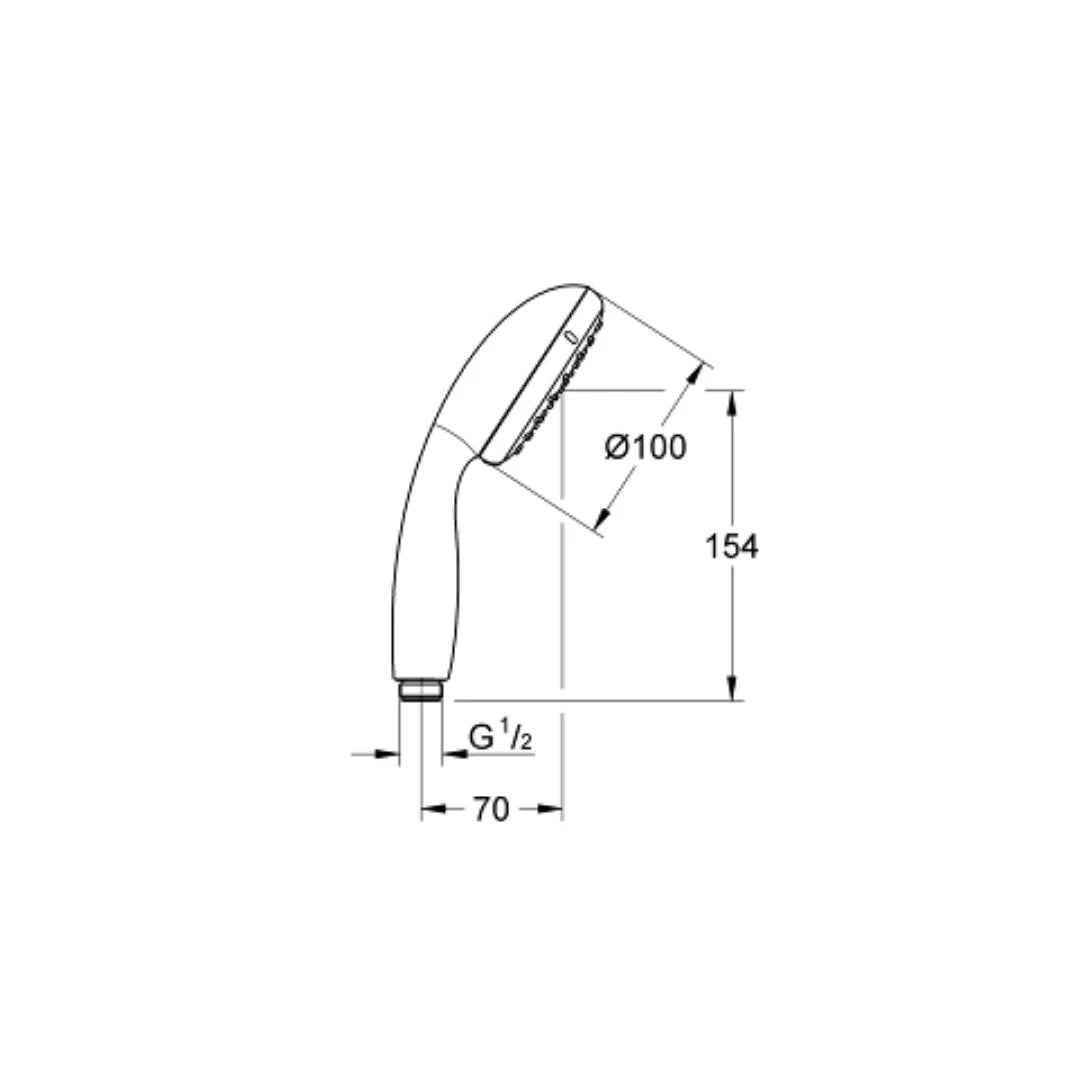 Grohe Single Flow Hand Shower Tempesta 27852001 - Chrome