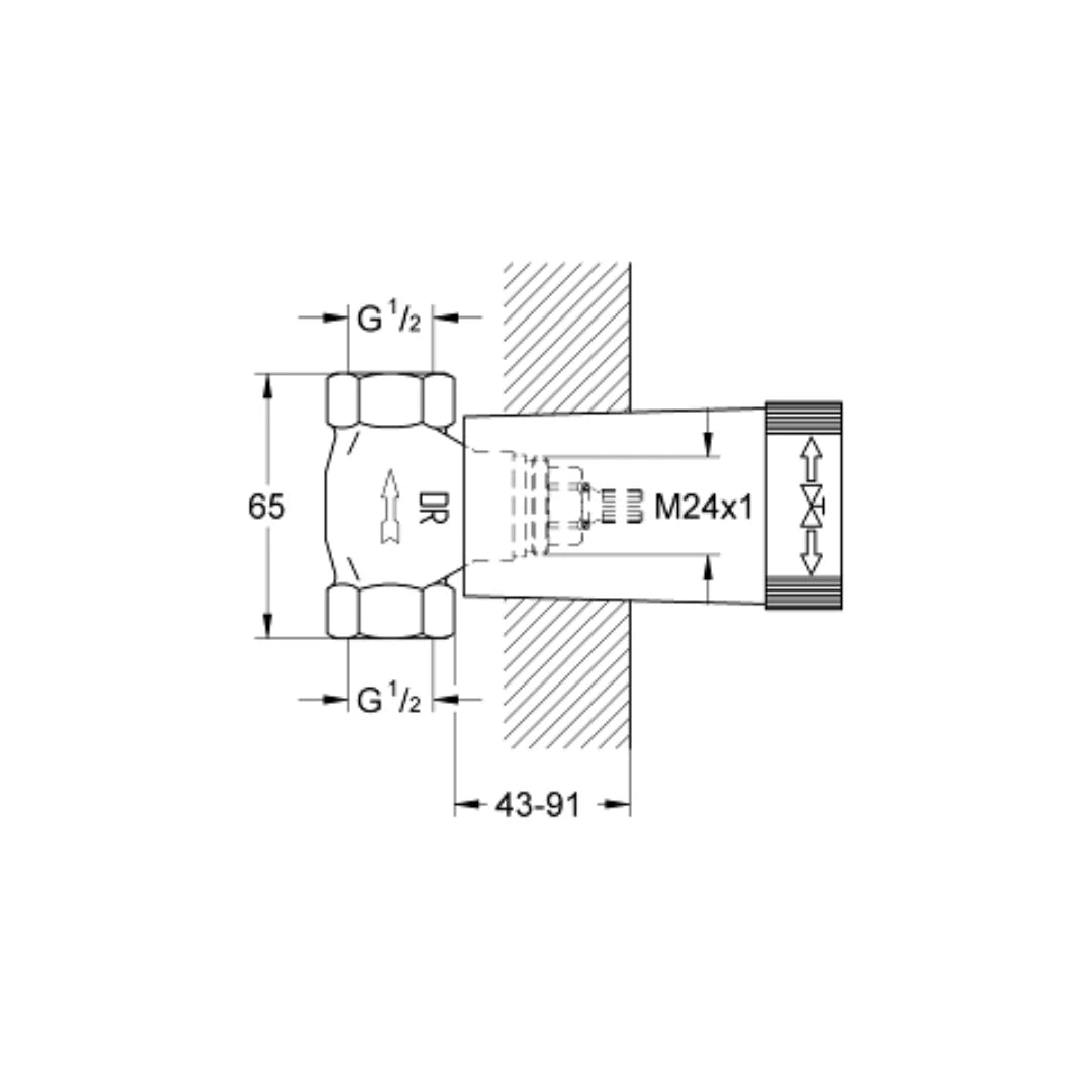 Grohe Stop Cock Valve 29032000 - Chrome