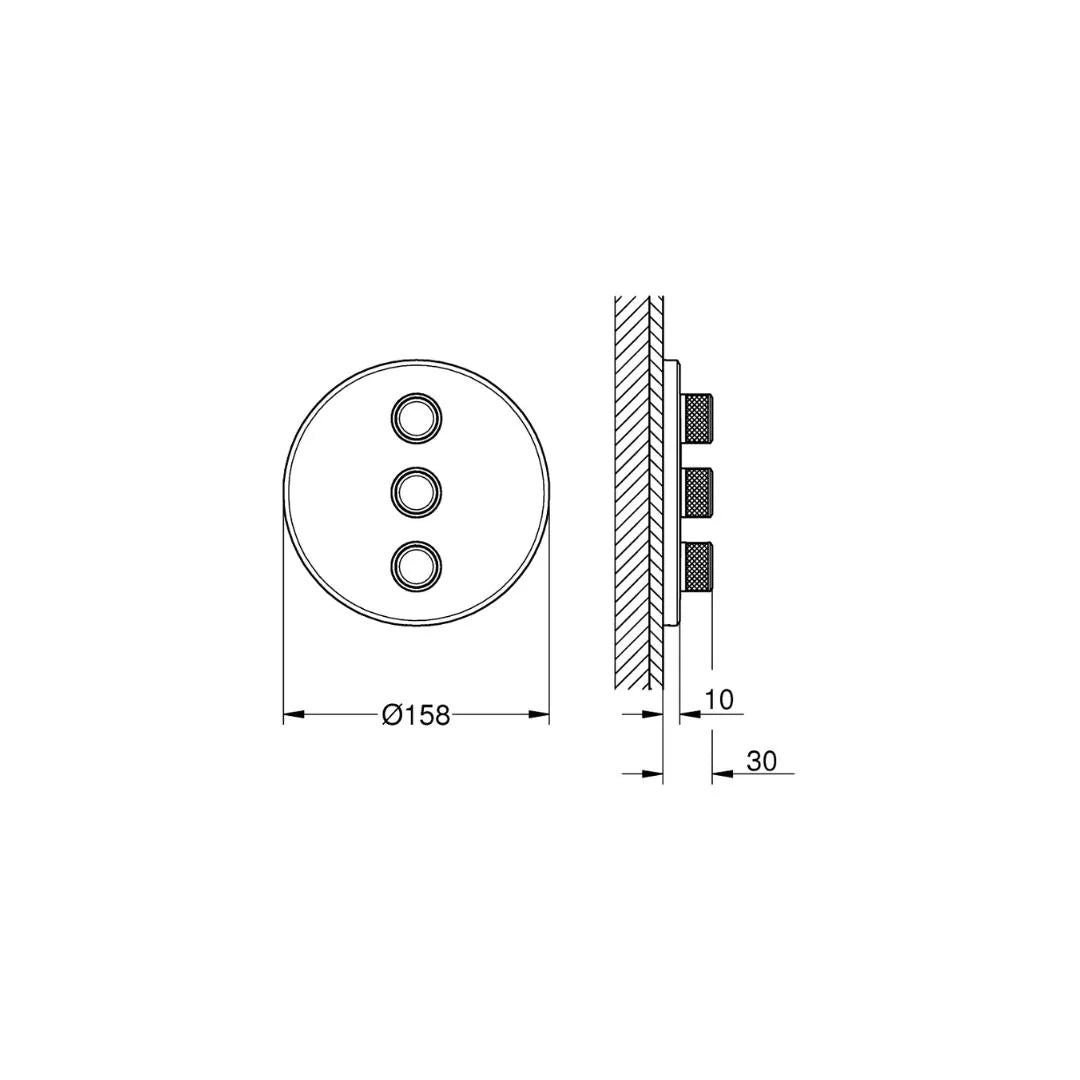 Grohe 3 Way Diverter Smartcontrol 29122000 - Chrome Finish