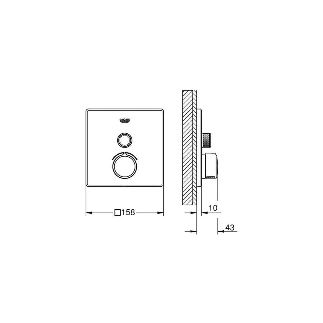 Grohe 1 Way Diverter Smartcontrol 29147000 - Chrome Finish