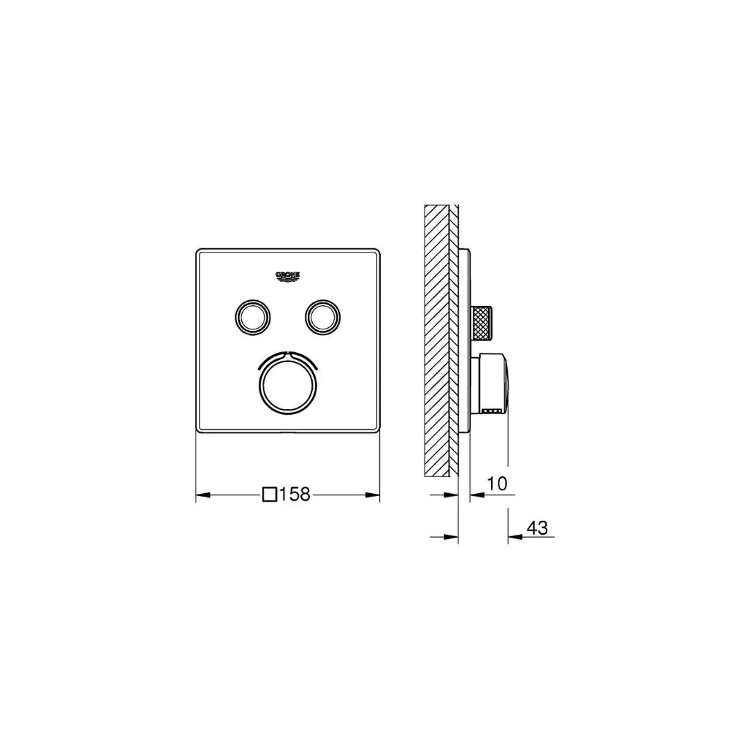 Grohe 2 Way Diverter Smartcontrol 29148000 - Chrome Finish
