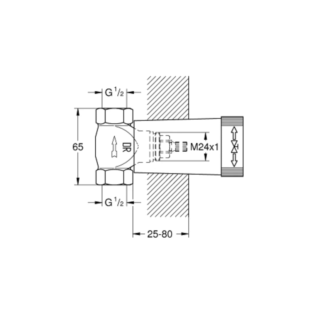 Grohe Stop Cock Valve 29800000 - Chrome
