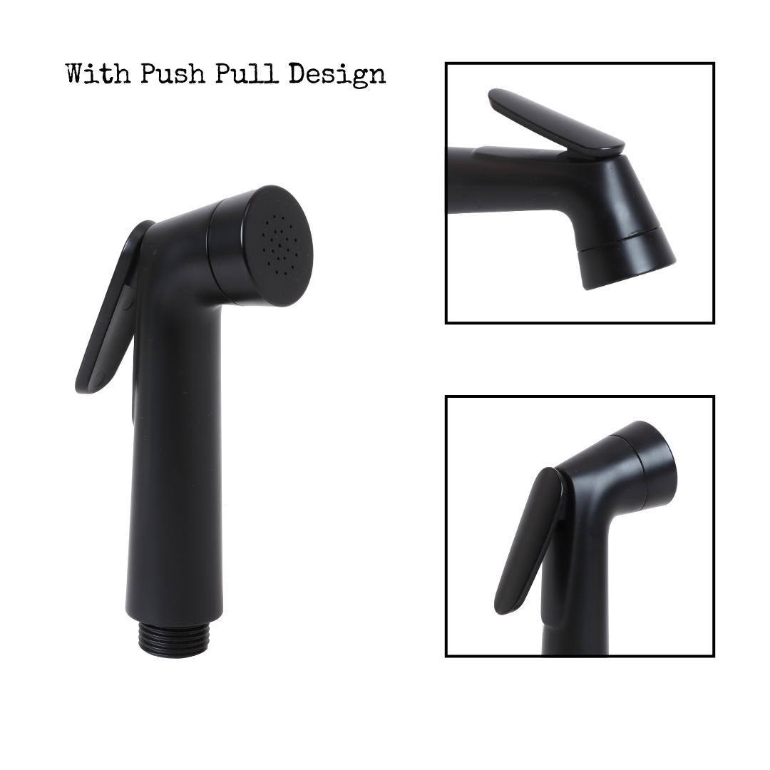 Picaso Matte Black Jet Spray Set with 1.5 mtr hose & hook