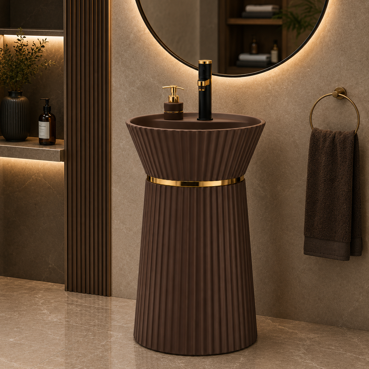 SCUBA ARTIFICIAL STONE PEDESTAL BASIN SC-9760