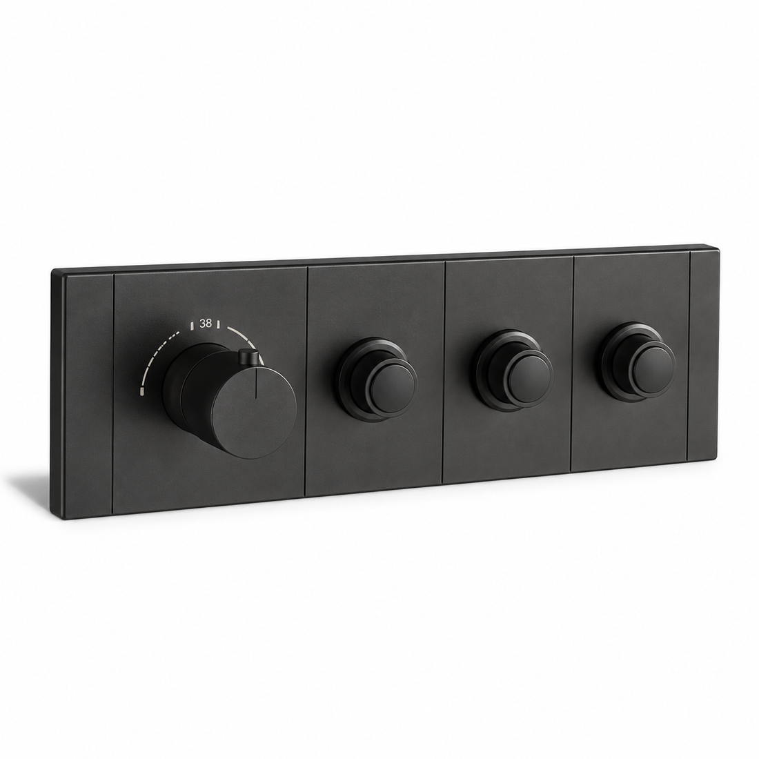 SERVEO ROYALE SERIES 3 WAY MULTI-FUCTION THEROMOSTATIC DIVERTER HORIZONTAL SV923-MB-MATT BLACK