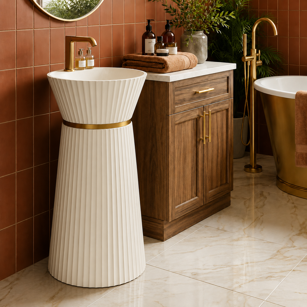 SCUBA ARTIFICIAL STONE PEDESTAL BASIN SC-9302