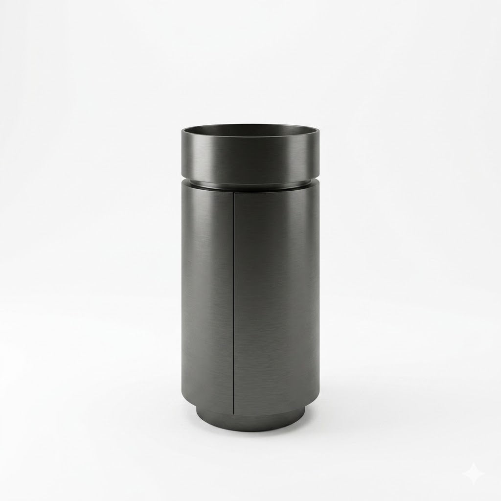 SCUBA METALLIC SERIES PEDESTAL SC-920 WITH STORAGE CABINET - METALLIC BLACK