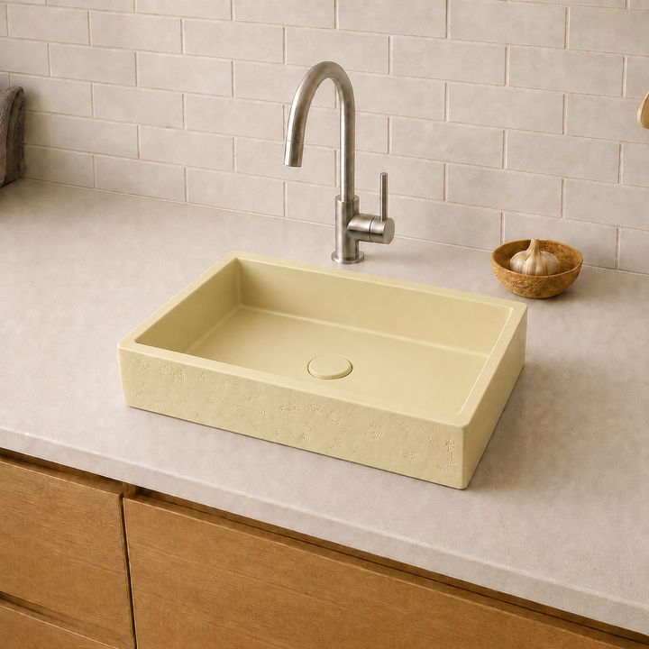SERVEO RECTANGLE CEMENT WASH BASINS SV8304KK-KHAKI