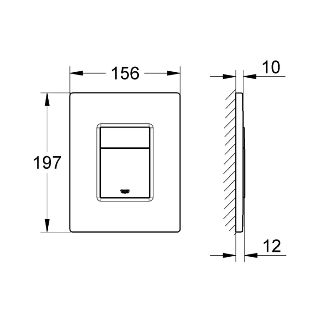 Grohe Flush Plate Skate 38732000 - Chrome