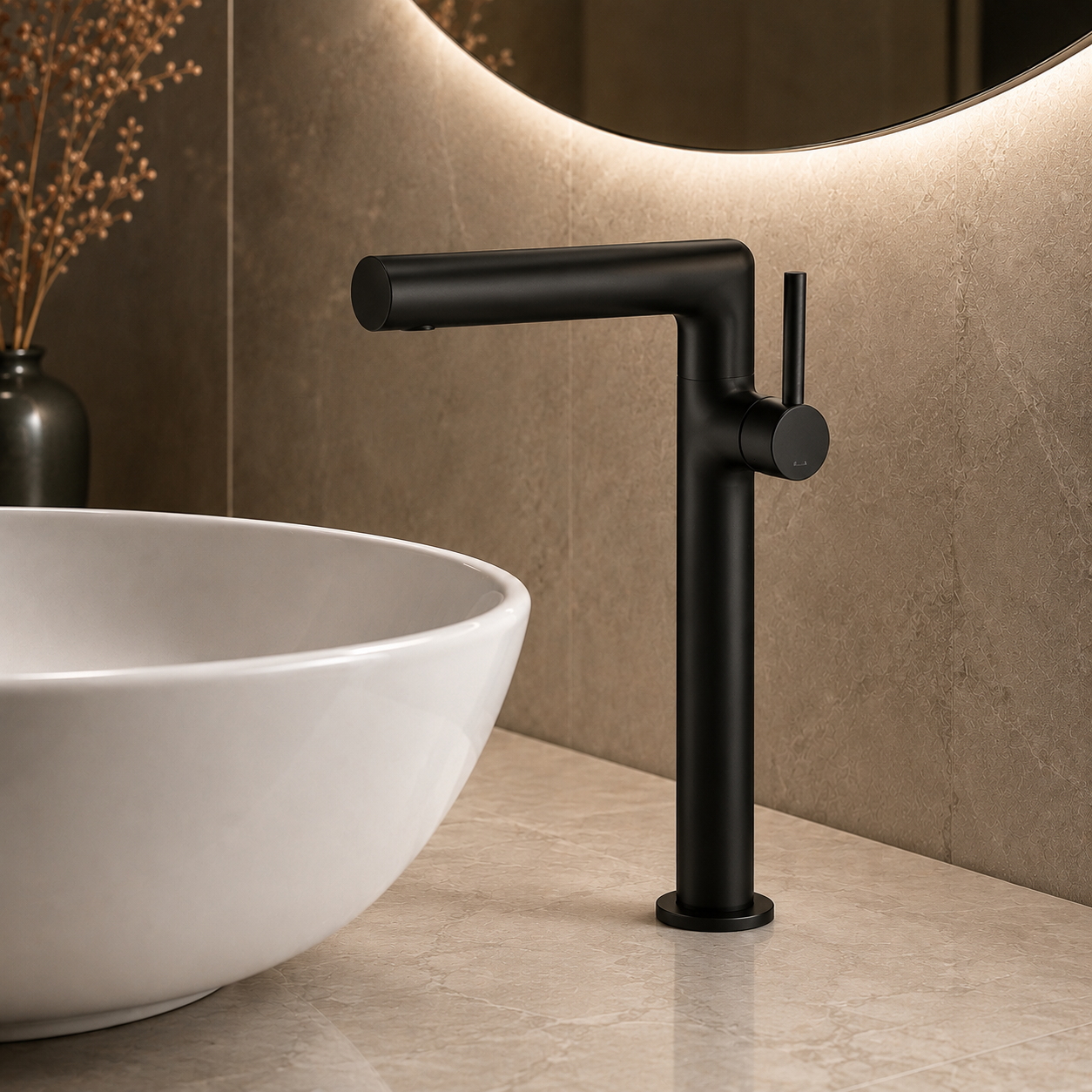 SERVEO REGALIA SERIES GRACE TALL BASIN MIXER SV6102-MATT BLACK