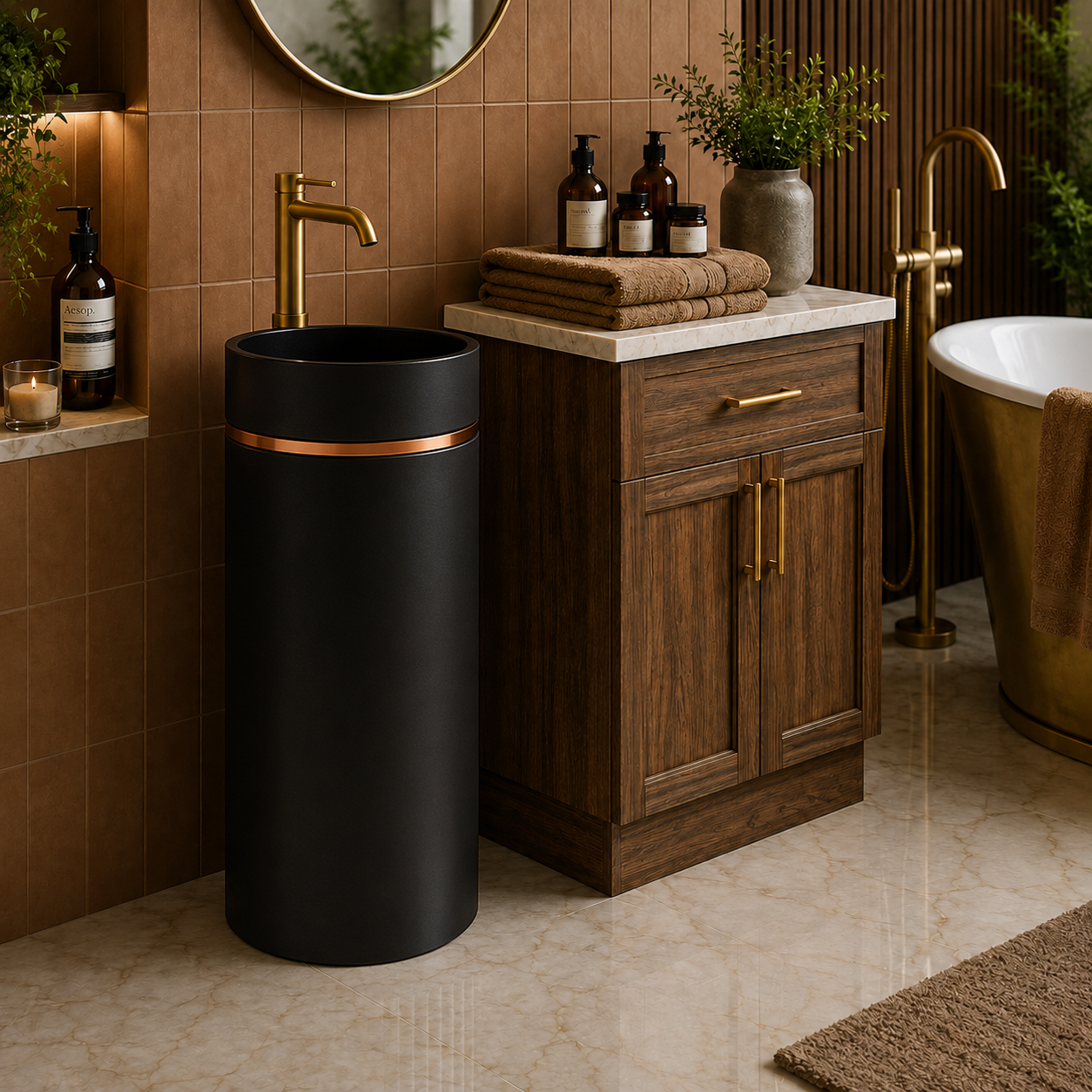 SCUBA ARTIFICIAL STONE PEDESTAL BASIN SC-9758