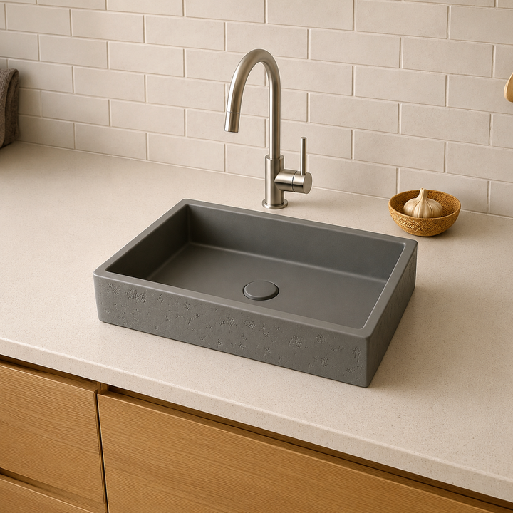 SERVEO RECTANGLE CEMENT WASH BASINS SV8304GY-GREY