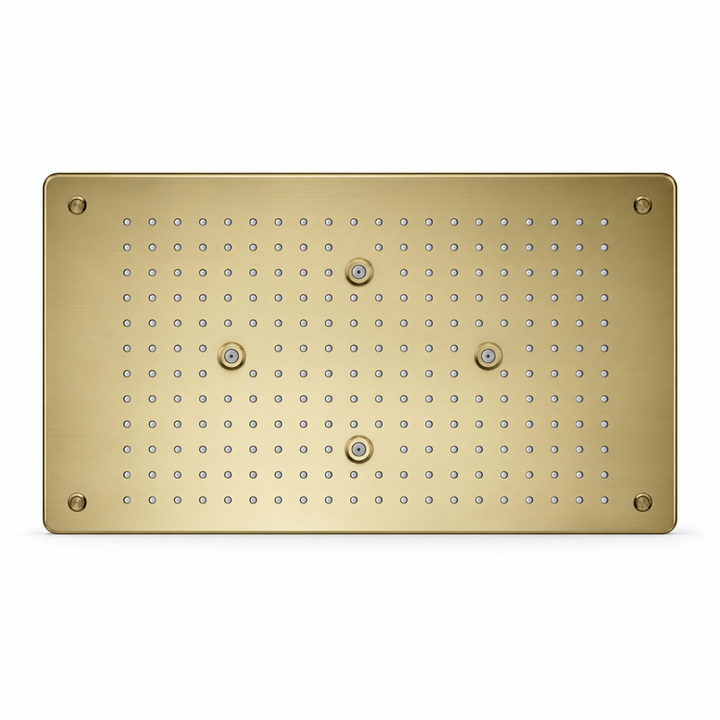 SERVEO CEILING MOUNTED 2 WAY MULTI- FUNCTION RAINFALL, MIST  15X10 INCHES  SV7152-BG-BRUSH GOLD