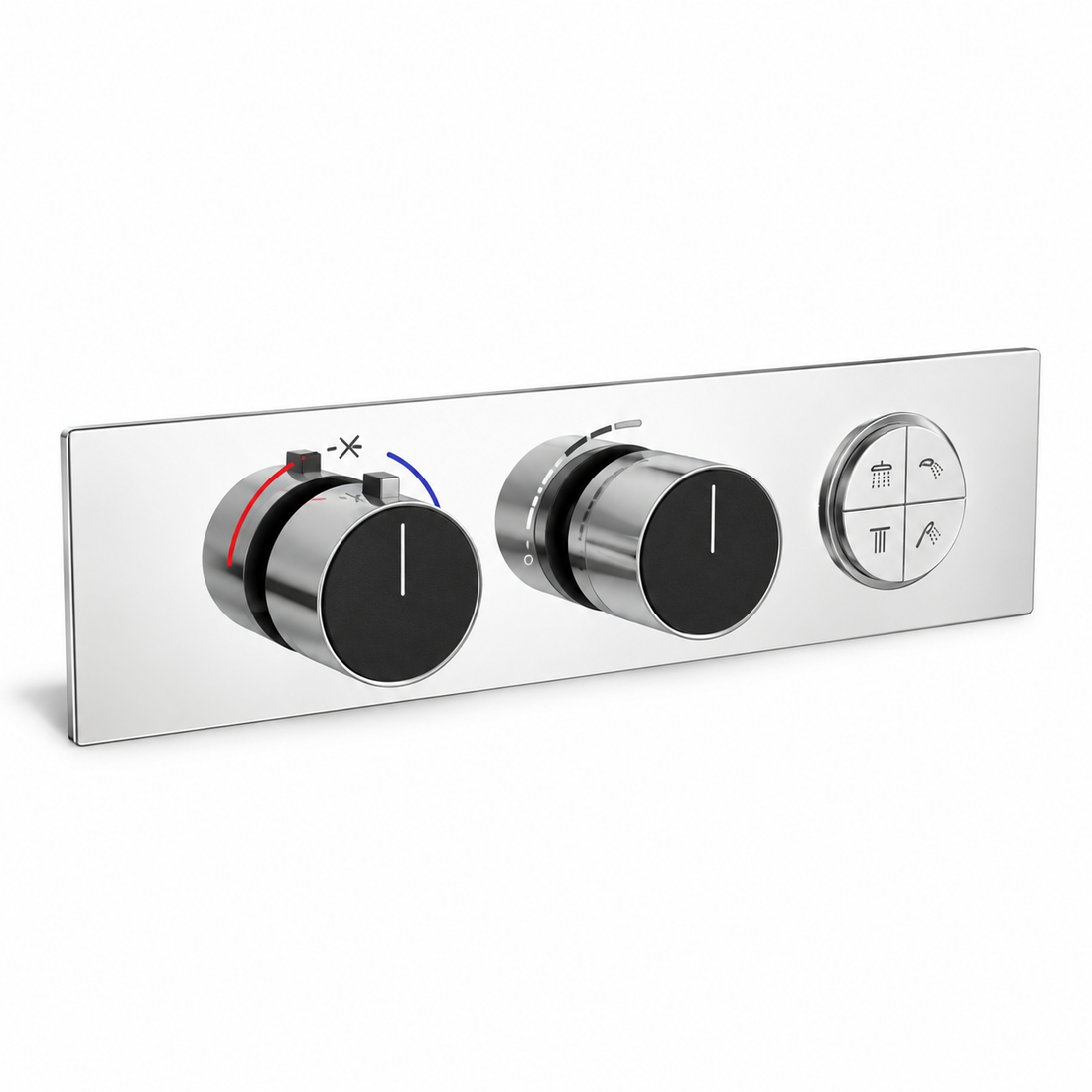 SERVEO PEBBLE SERIES 4 WAY MULTI-FUCTION THERMOSTATIC DIVERTER SV914-CP-CHROME