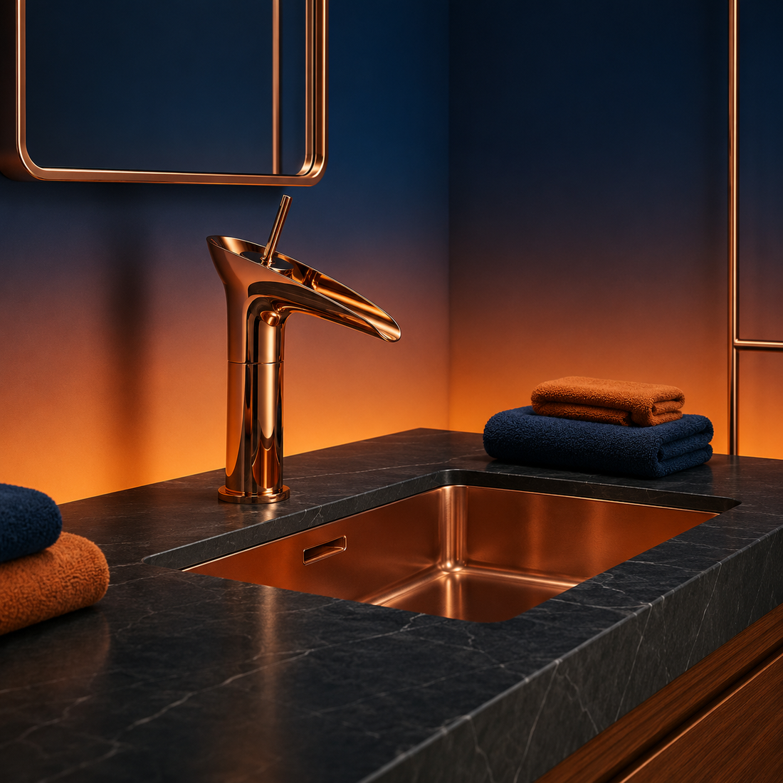 SCUBA SMALL SINGLE LIVER BASIN MIXER SC-1015 RG-ROSE GOLD