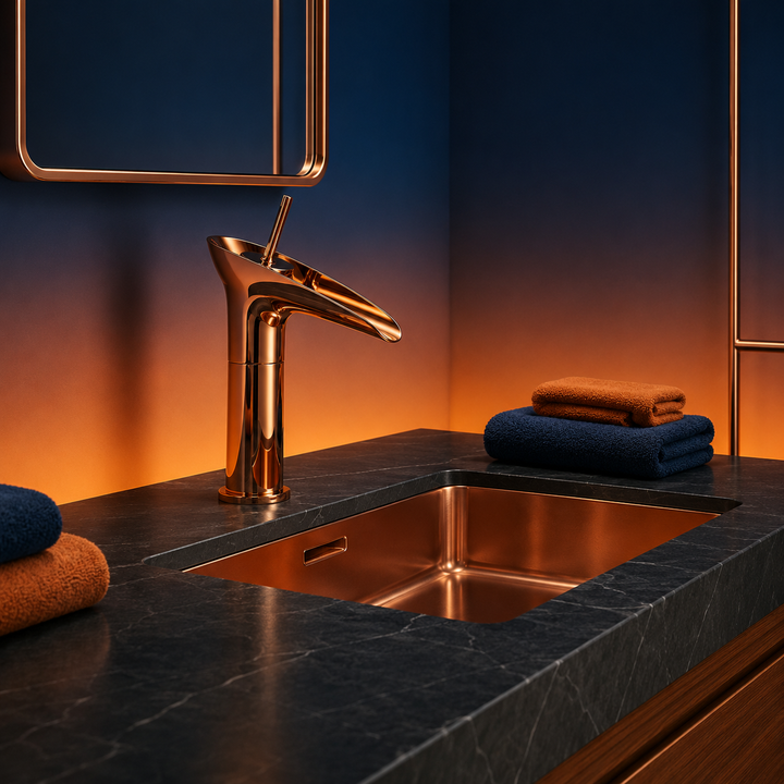 SCUBA SMALL SINGLE LIVER BASIN MIXER SC-1015 RG-ROSE GOLD