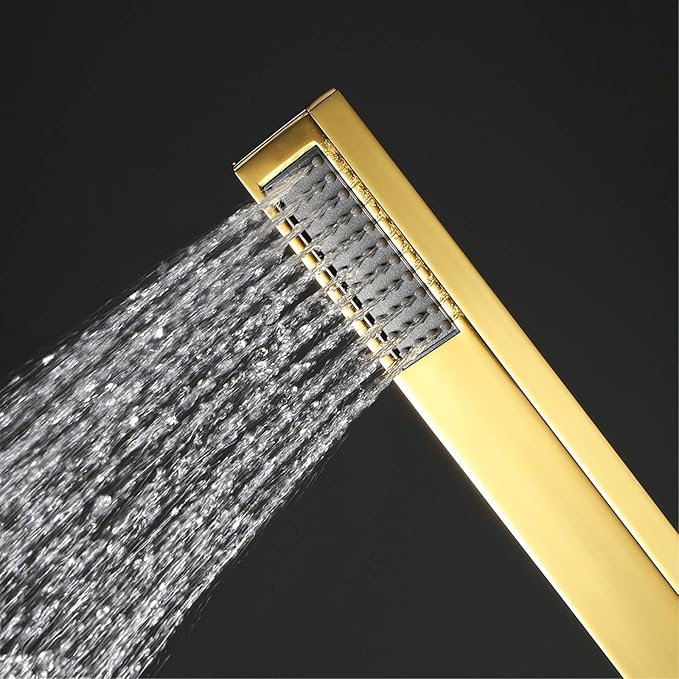 Picaso Gold Hand Shower Set with 1.5 mtr hose & hook