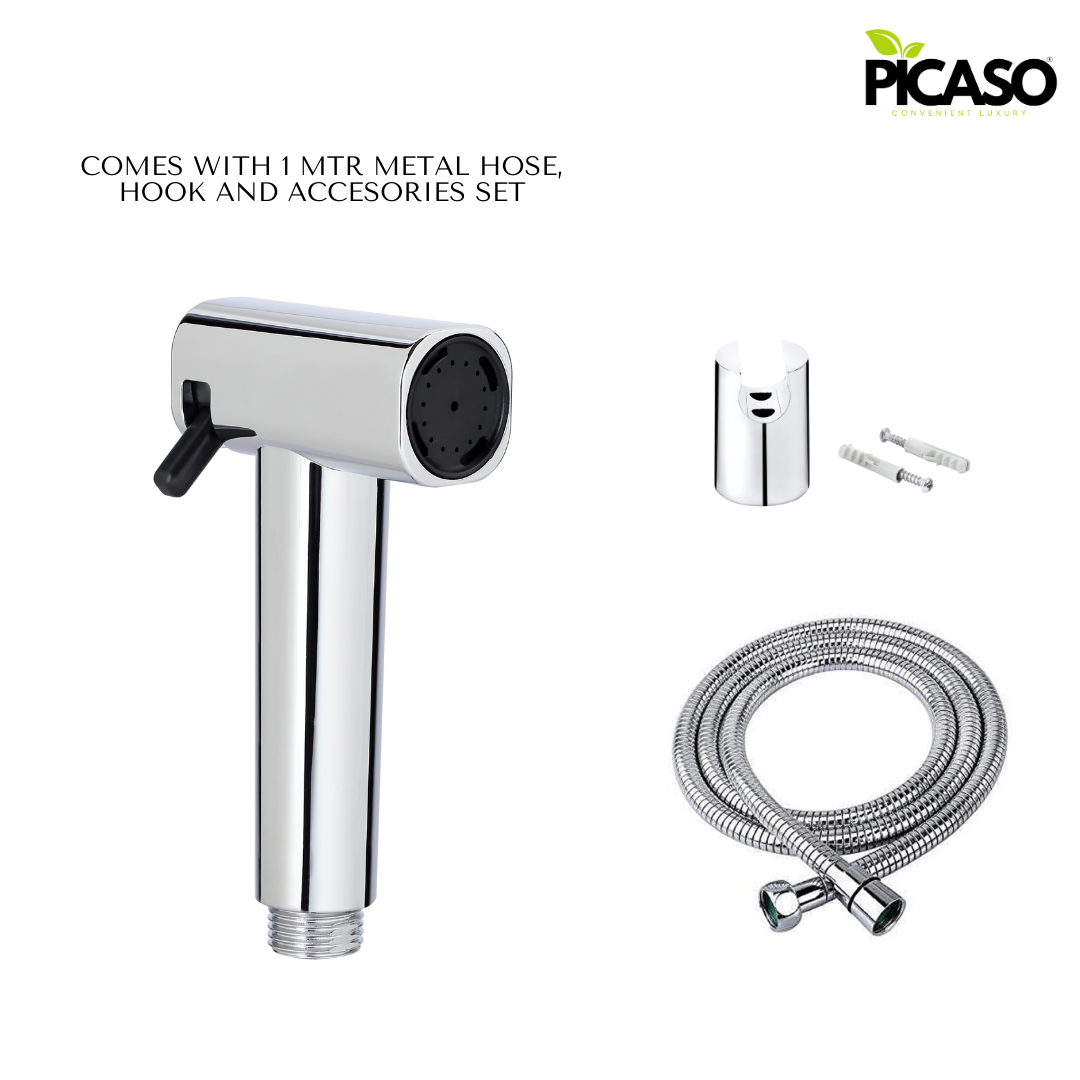 Picaso 2 Flow Jet Spray Set with 1.5 mtr pullout hose & hook