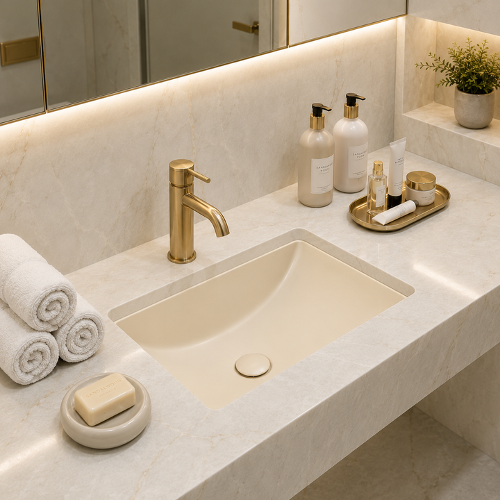 SCUBA  UNDER COUNTER BASINS SC-9801 CRM-CREAM MATT