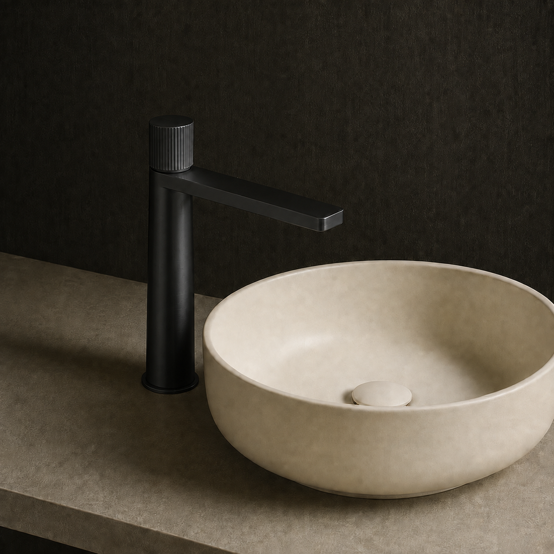 SERVEO PEBBLE SERIES BRASS TALL MIXER SV6101-MATT BLACK