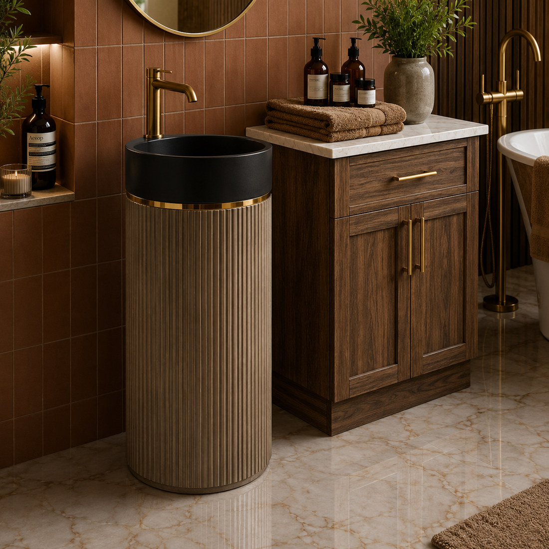 SCUBA ARTIFICIAL STONE PEDESTAL BASIN SC-9776