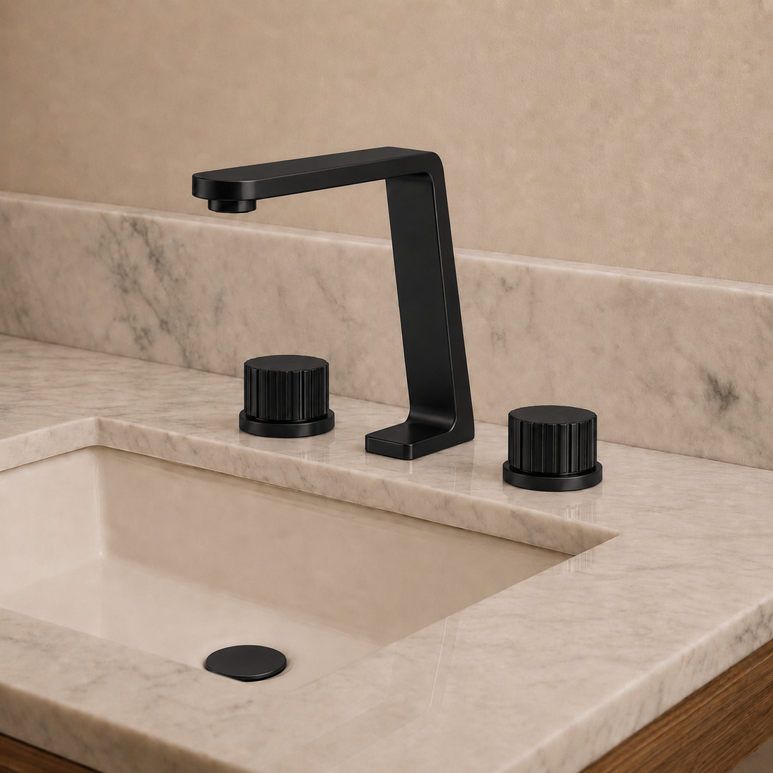 SERVEO ROYALE SERIES DUCK MOUNTED BASIN MIXER SV6305-BLACK MATT