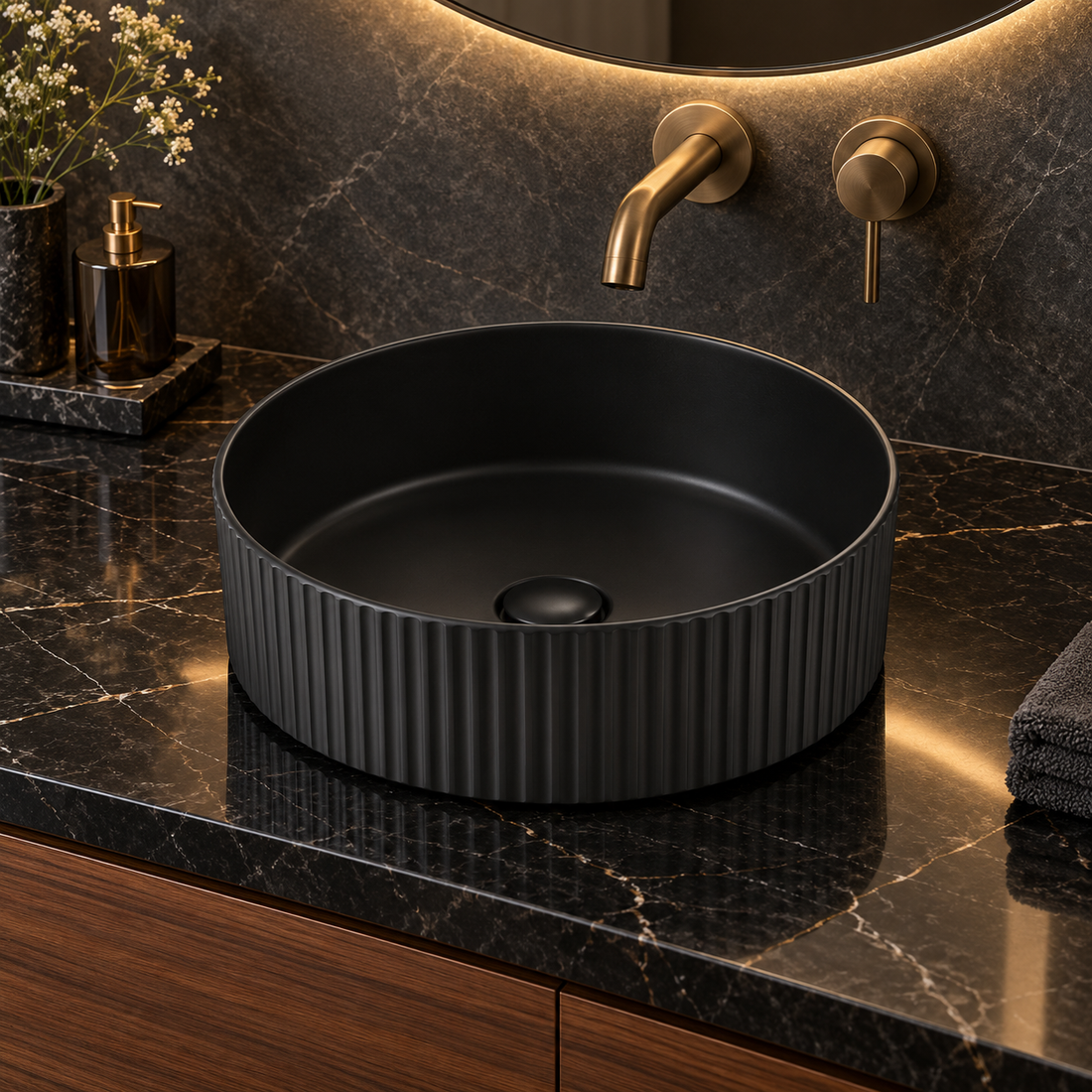 SCUBA MATT COLOR DESGIN WASH BASIN 14X14 INCHES SC-9203-BLACK MATT