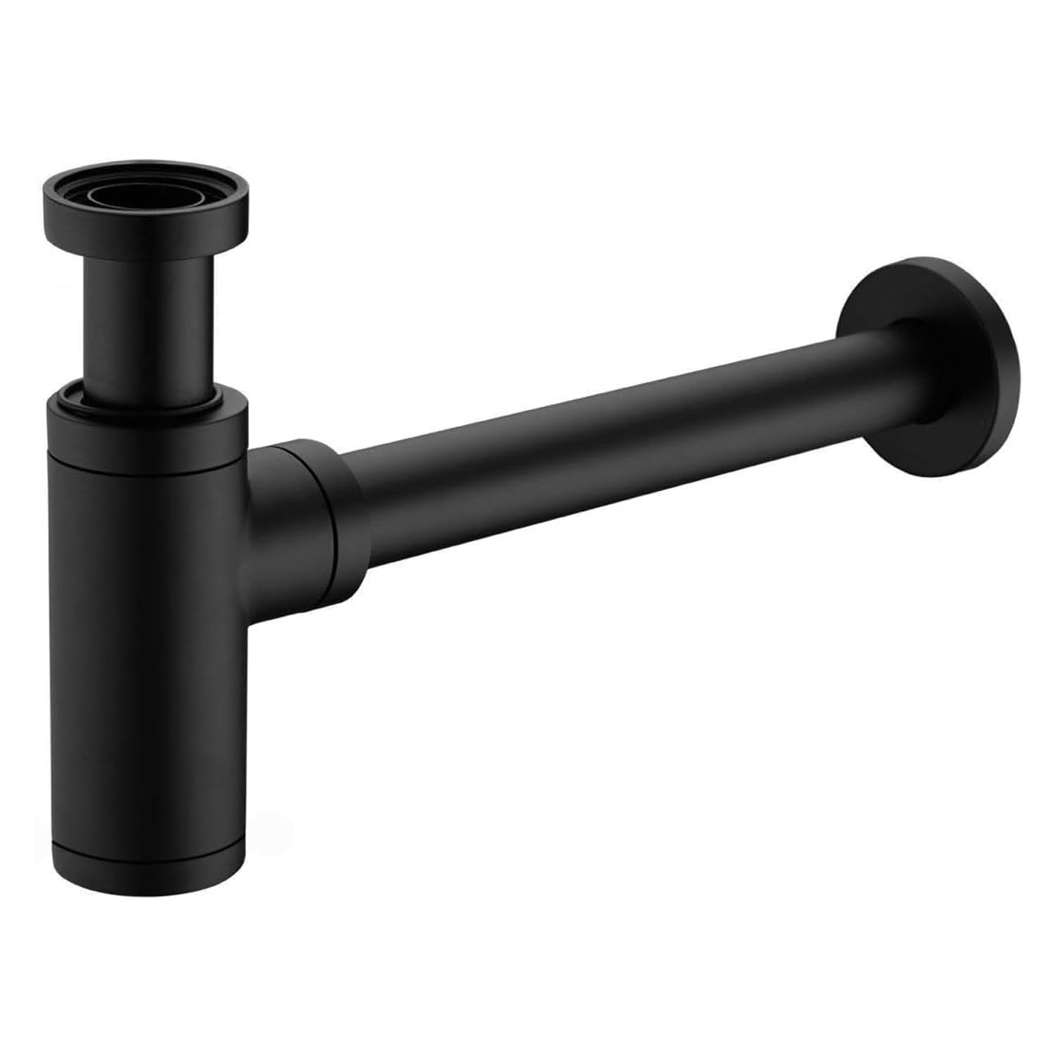 Matte Black 579 Bottle Trap with 12" bottle trap pipe-Black