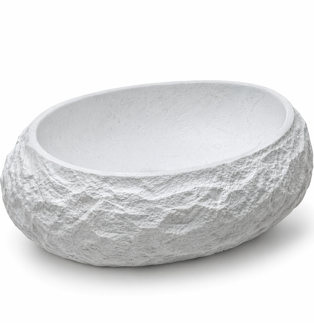SCUBA SC-9742 ARTIFICAL STONE CARVED BASIN - WHITE