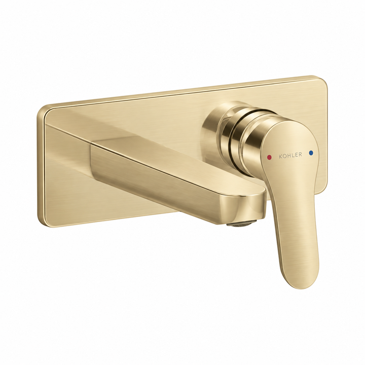 KOHLLER WALL MOUNTED BASIN MIXER ACCLIV K-26791IN-4ND-AF-FRENCH GOLD
