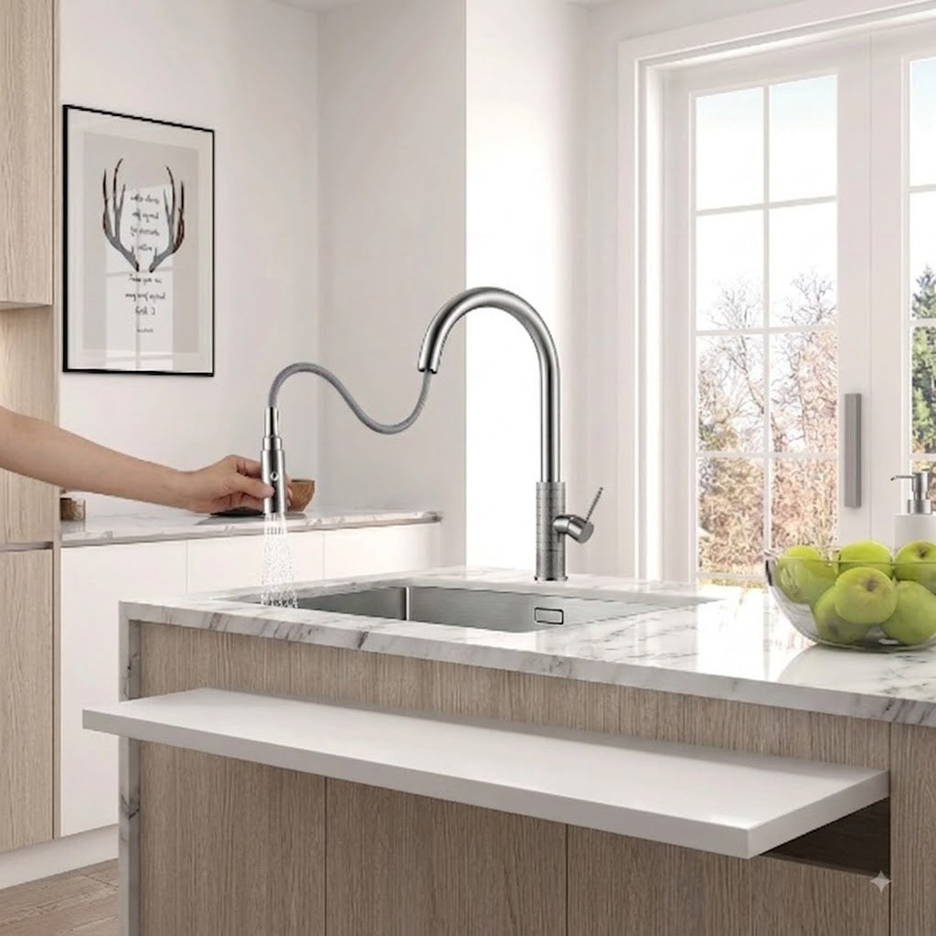SERVEO ROYALE SERIES TABLE MOUNTED PULL OUT KITCHEN AREA SV6902-CHROME