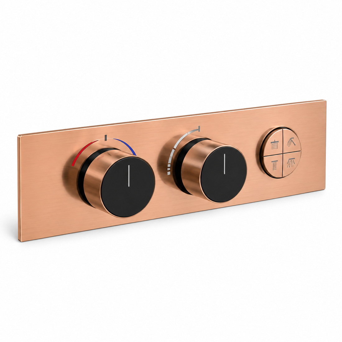 SERVEO PEBBLE SERIES 4 WAY MULTI-FUCTION THERMOSTATIC DIVERTER SV914-RG-ROSE GOLD