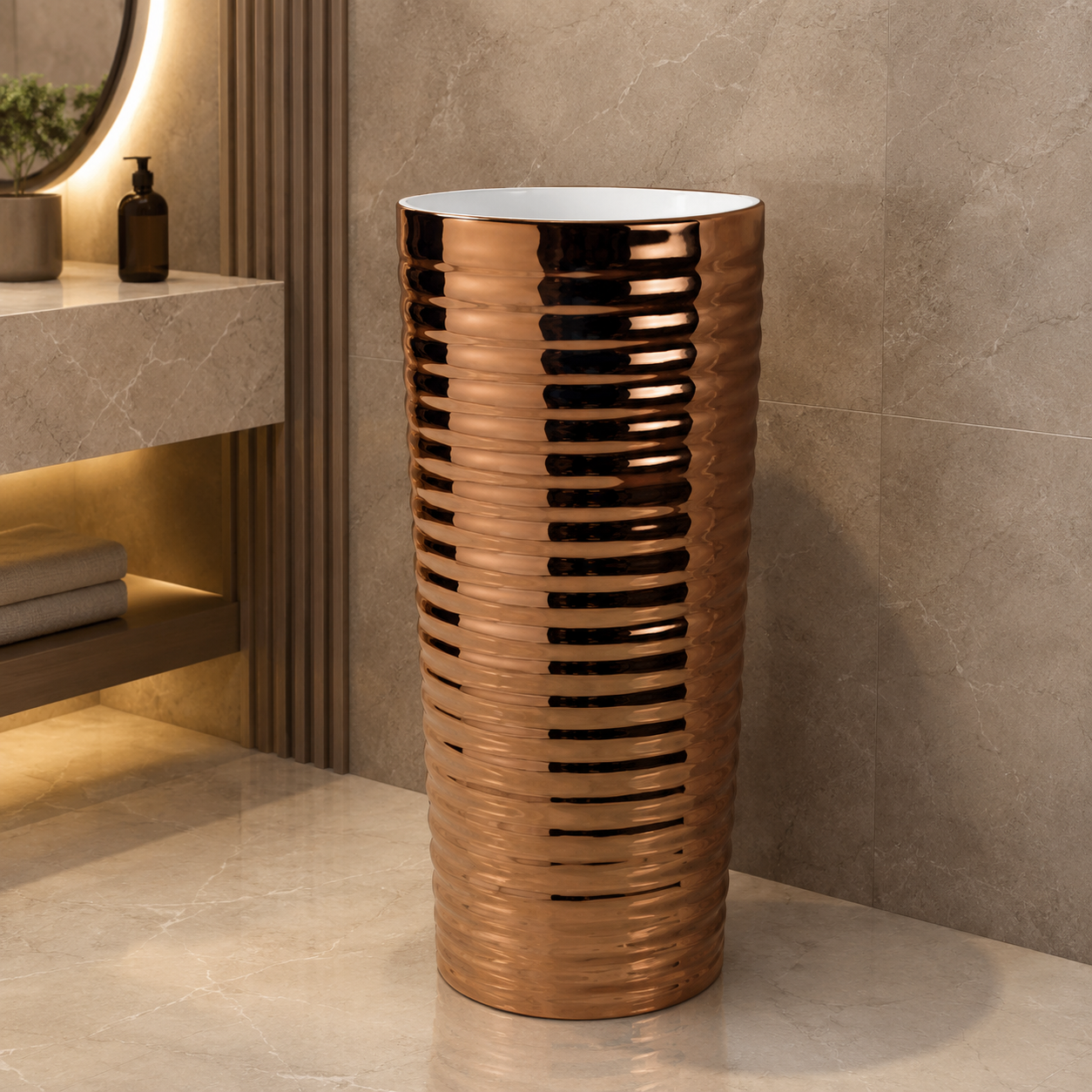 SCUBA CERAMIC PEDESTAL SERIES SC-9956-ROSE GOLD