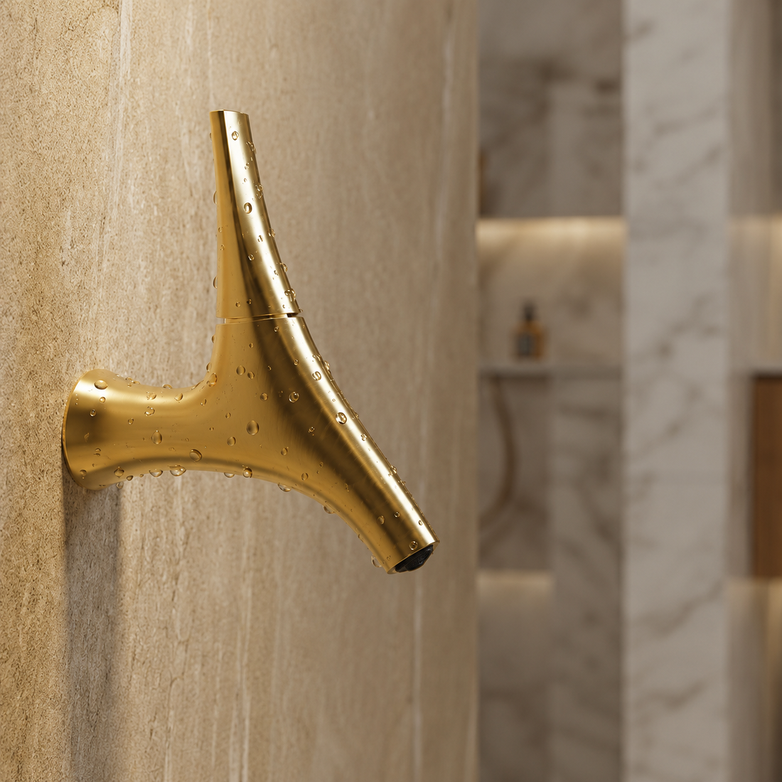 SCUBA HIGH NECK PILLAR COCK FAUCET SC-3102 G-GOLD