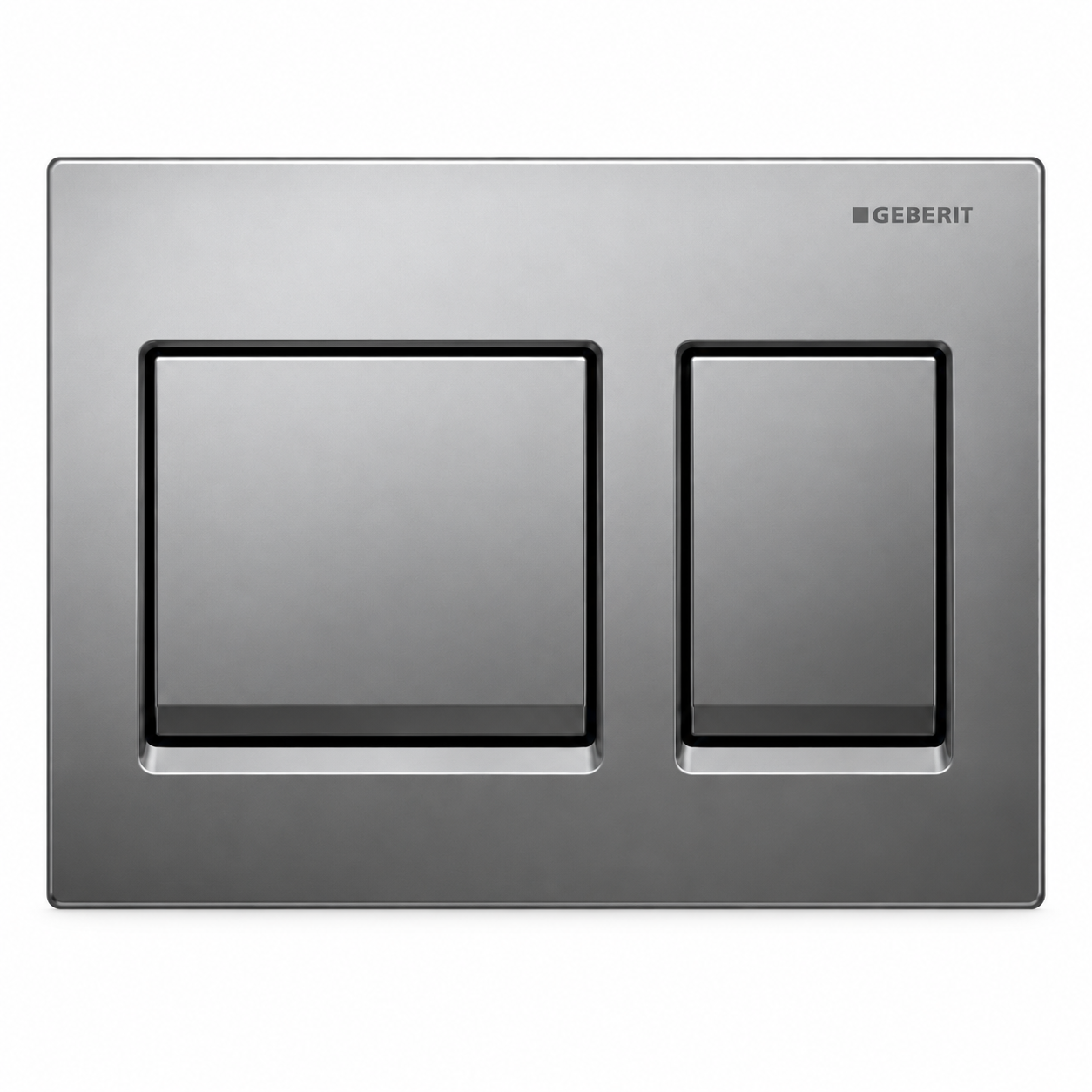 GEBERIT ACTUATOR ALPHA 25 SQUARE FLUSH PLATE-BRIGHT CHROME