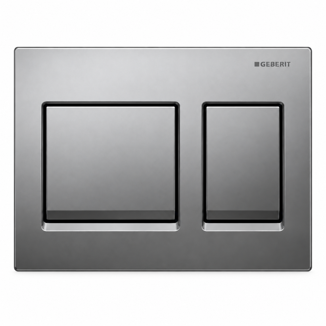 GEBERIT ACTUATOR ALPHA 25 SQUARE FLUSH PLATE-BRIGHT CHROME