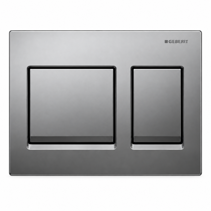 GEBERIT ACTUATOR ALPHA 25 SQUARE FLUSH PLATE-BRIGHT CHROME