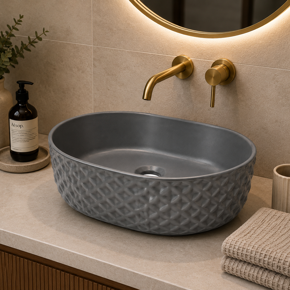 SCUBA MATT COLOUR BASIN SC-9831 GM-GREY MATT