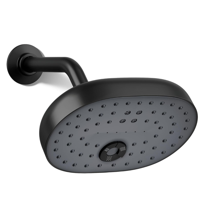 Picasso Wall Mounted Multiflow Overhead Shower with Rain, Mist & Move Flow - Black