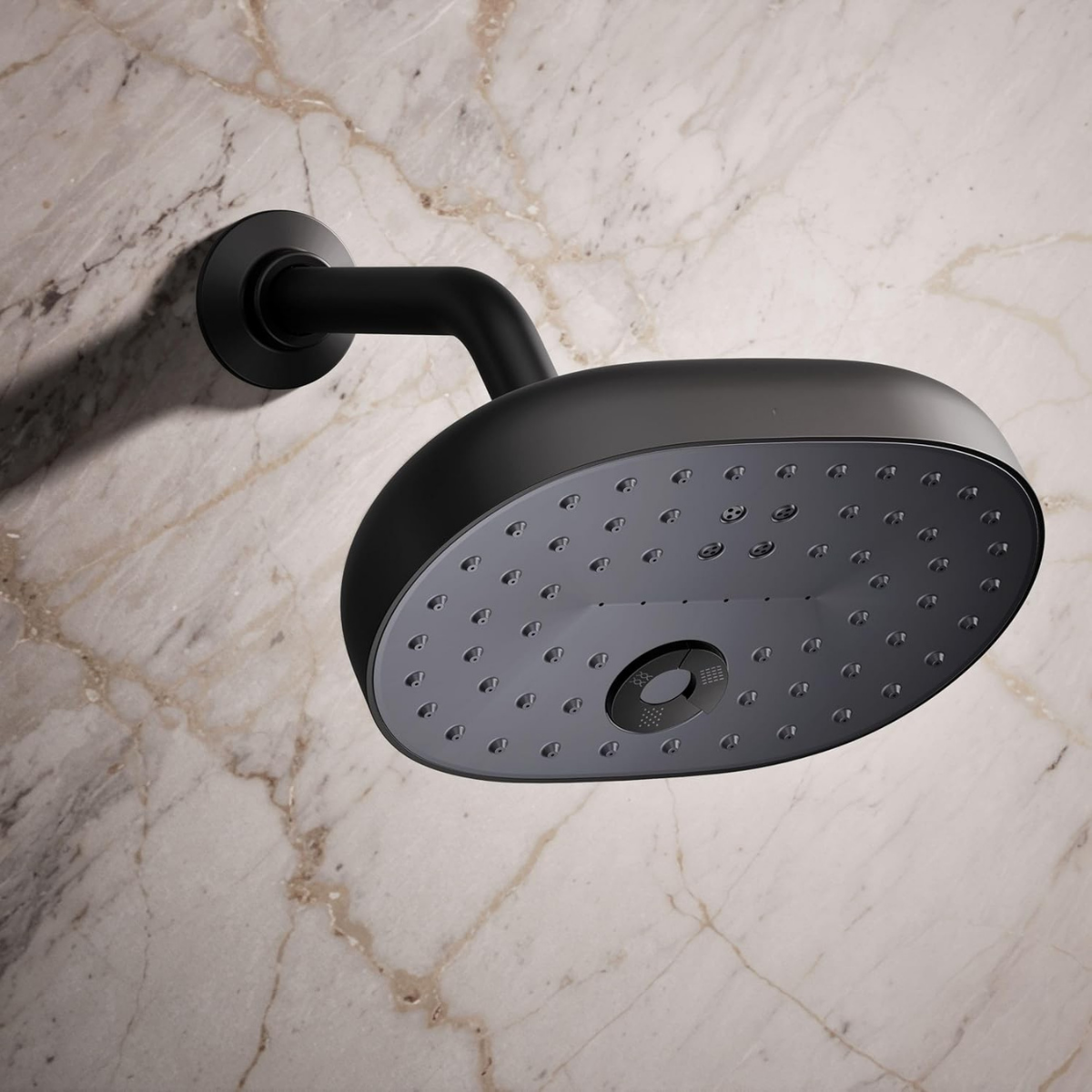 Picasso Wall Mounted Multiflow Overhead Shower with Rain, Mist & Move Flow - Black