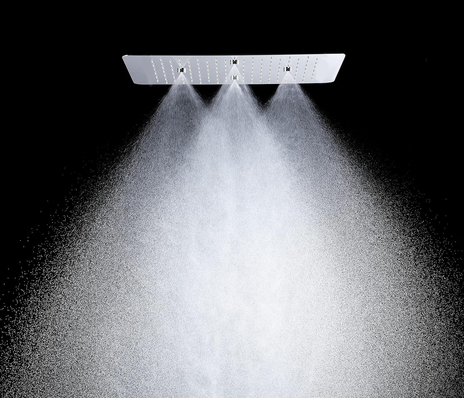 PICASO 2 FLOW OVERHEAD RAIN SHOWER-RAIN & MIST 19X13 INCHES: CHROME