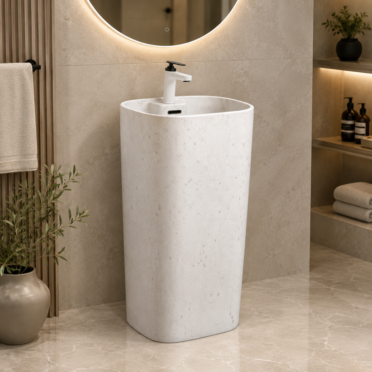 SCUBA CERAMIC PEDESTAL MARBLE COLOR SERIES SC-9206 D-4 (G)