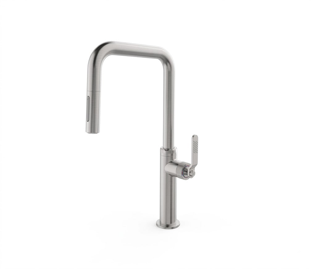 SERVEO REGALIA SERIES TABLE MOUNTED PULL OUT BRASS KITCHEN MIXER SV6906-CHROME