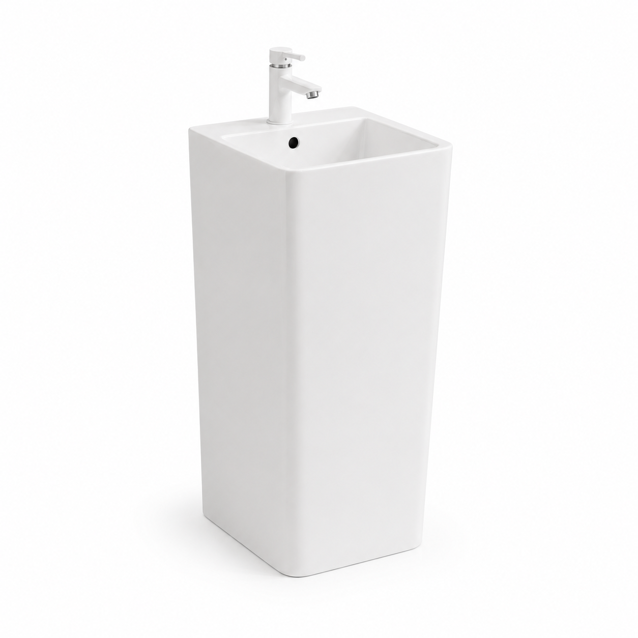 SCUBA CERAMIC PEDESTAL MARBLE COLOR SERIES  SC-9207 WHITE