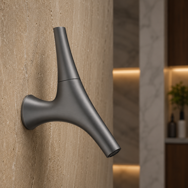 SCUBA HIGH NECK PILLAR COCK FAUCET SC-3102 GM-GREY MATT
