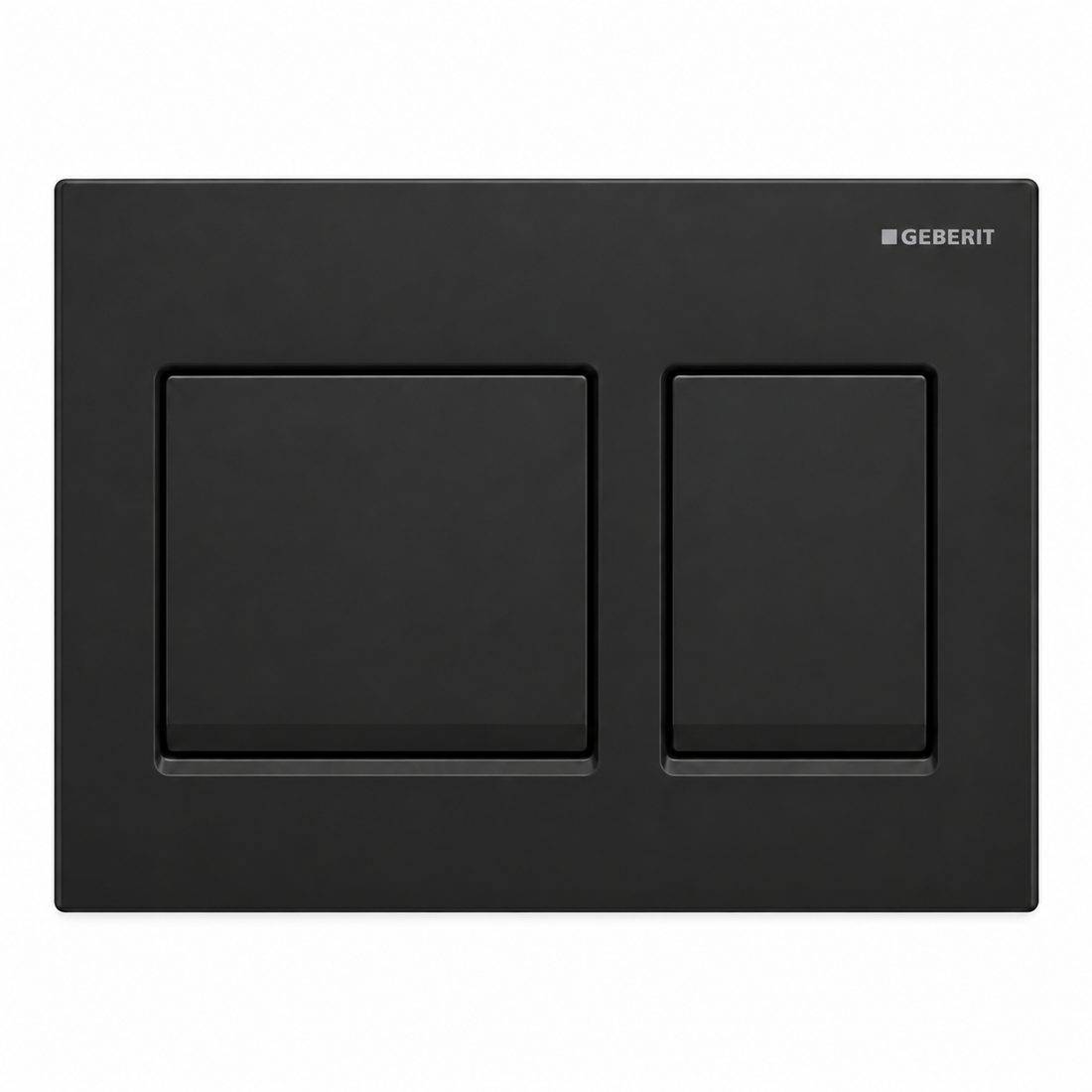 GEBERIT ACTUATOR ALPHA 25 SQUARE FLUSH PLATE-BLACK MATT