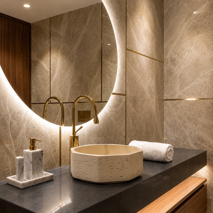 SCUBA ARTIFICAL STONE BASIN SC-9743 - IVORY