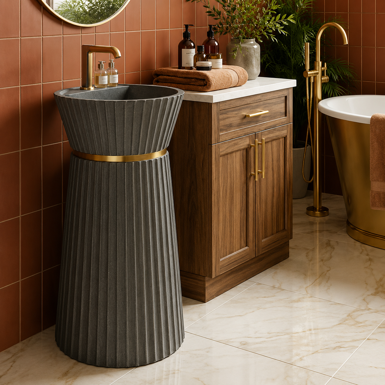 SCUBA ARTIFICIAL STONE PEDESTAL BASIN SC-9303
